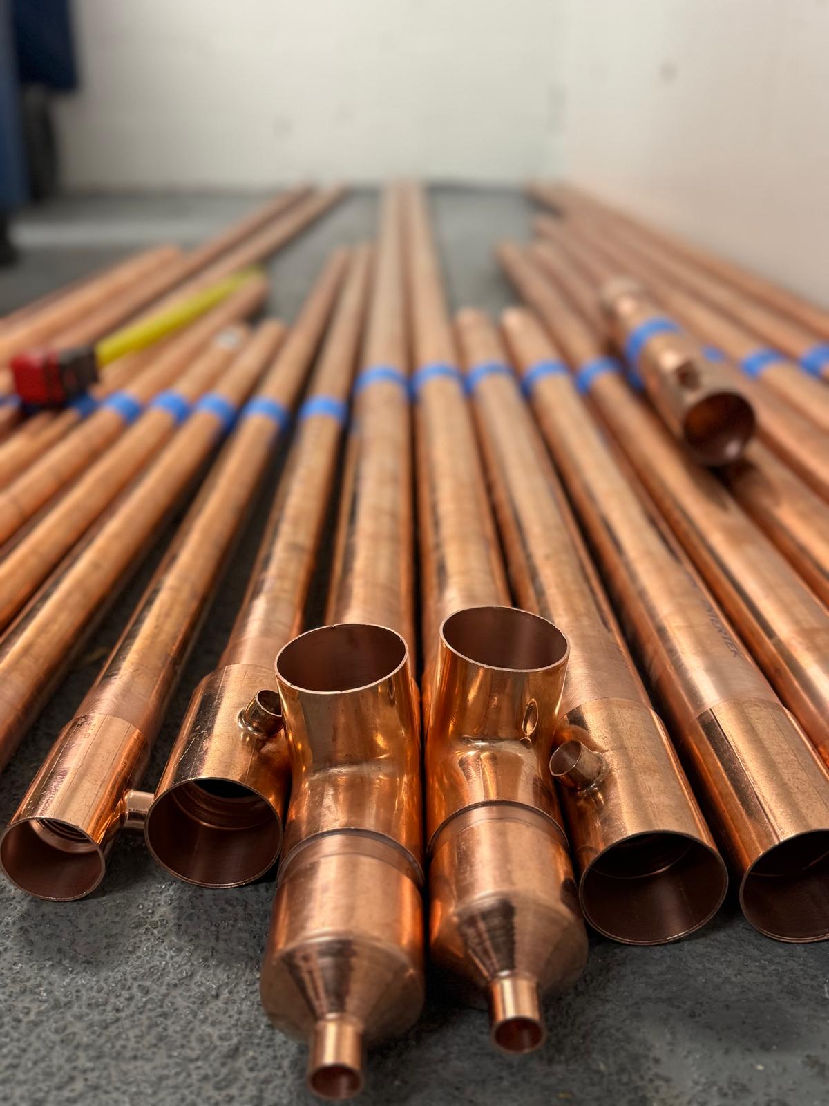 Copper fabrication for a clean finished installation