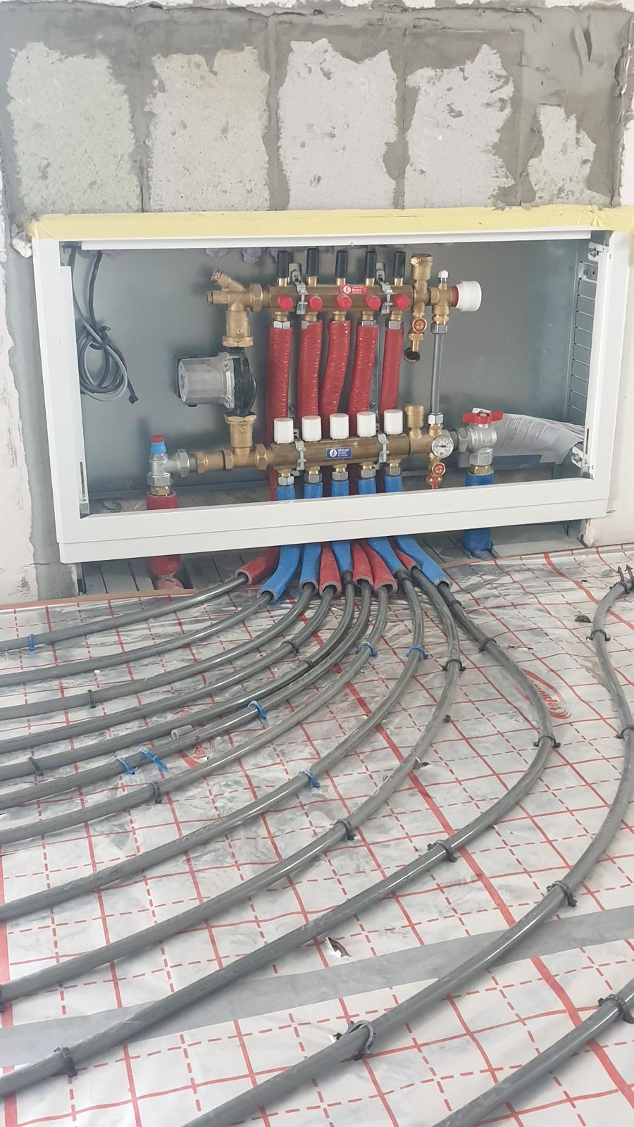 Radiant heating installation detail