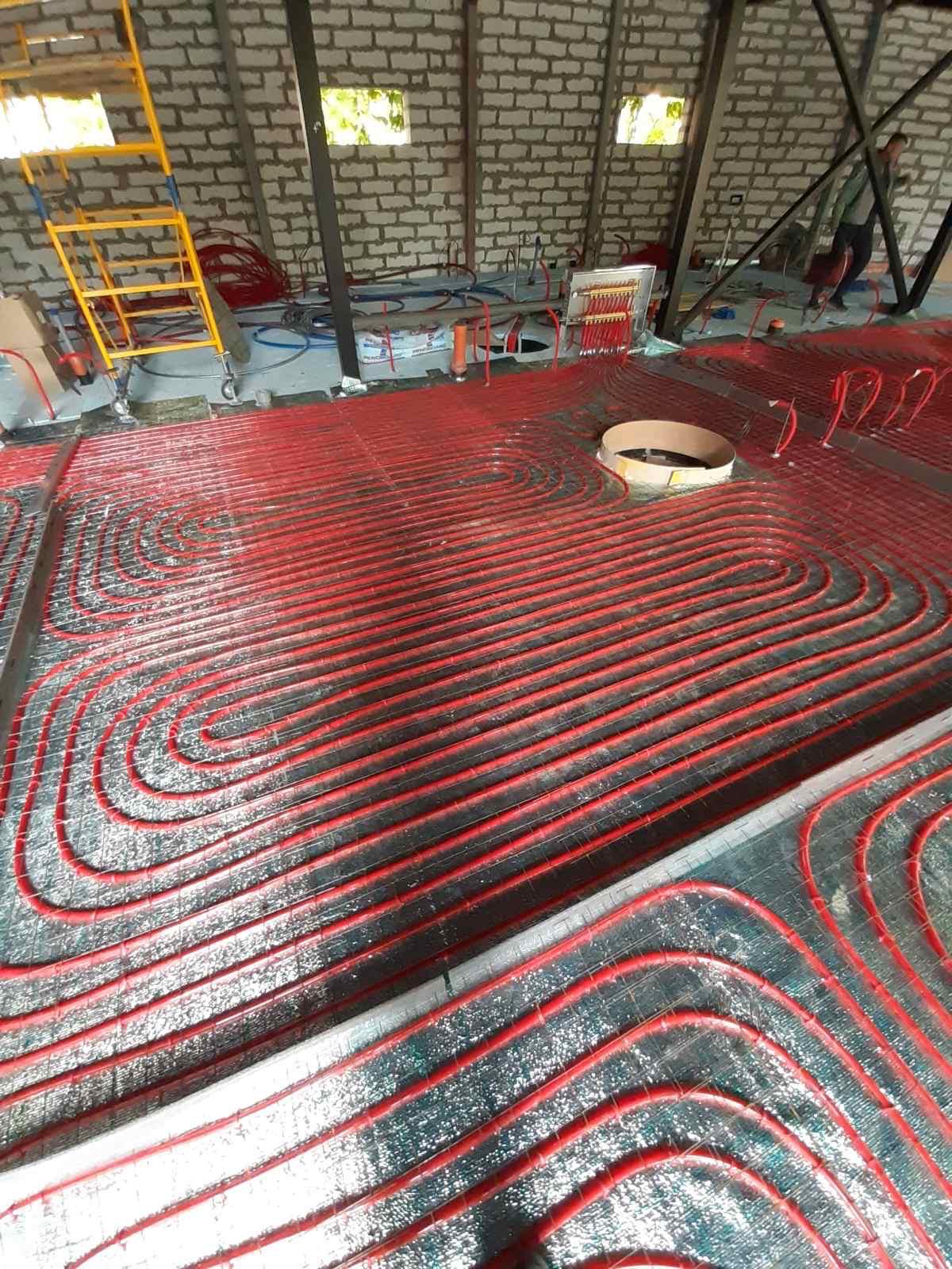 Hydronic floor heating rough-in