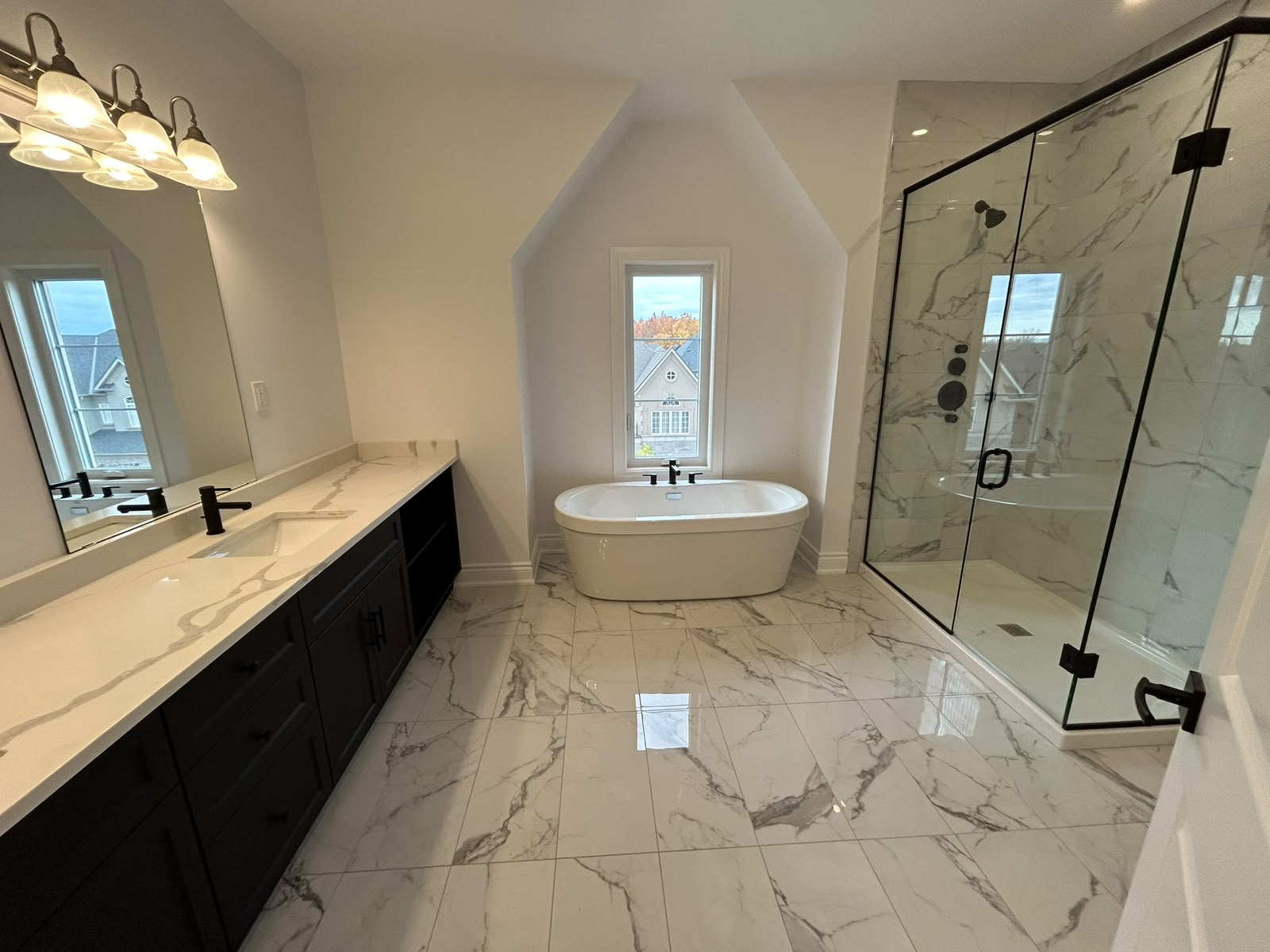 Completed washroom renovation work